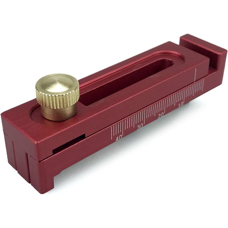 Jauge d'épaisseur essentielle pour le travail du bois - En alliage d'aluminium - Règle d'épaisseur - Avec échelle claire pour charpentiers