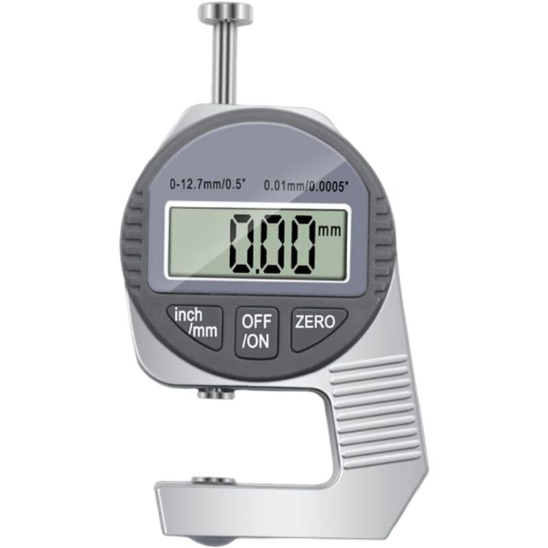 Sunxury - Jauge d'épaisseur numérique, jauge numérique à écran lcd 0-12,7 mm, lunette d'épaisseur micrométrique électronique fermée pour épaisseur de