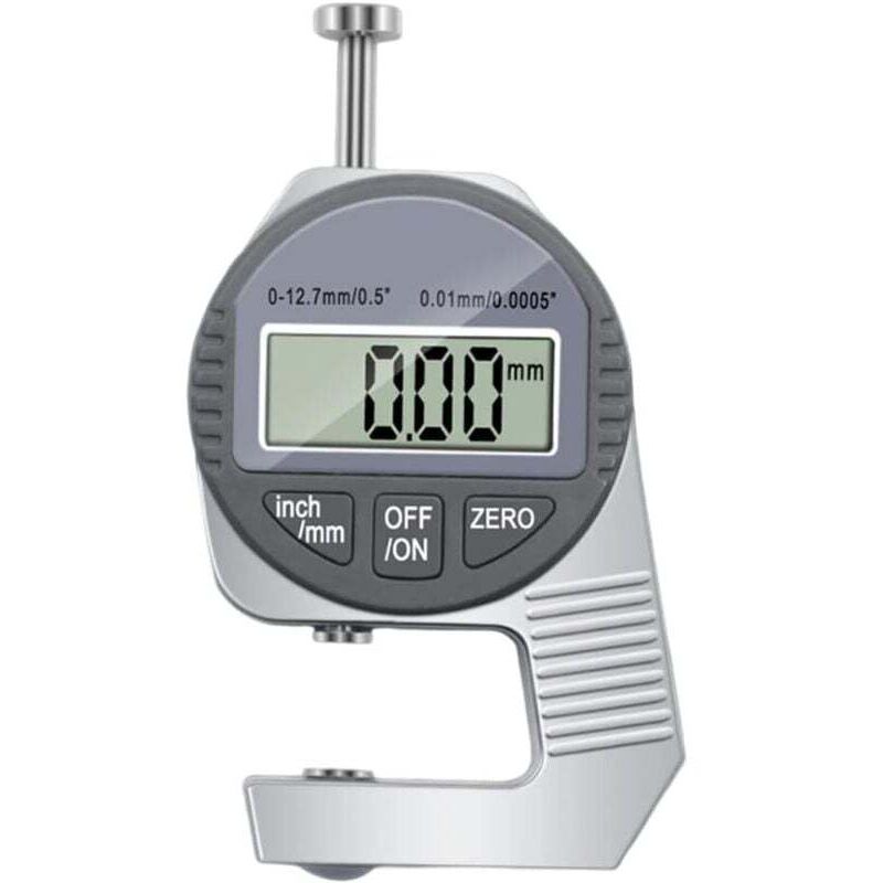 Image of Jauge d'Épaisseur Numérique LCD 0-12,7 mm Micromètre Électronique pour Cuir et Tissu