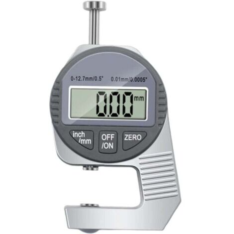 Jauge d'Épaisseur Numérique LCD 0-12,7 mm Micromètre Électronique pour Cuir et Tissu
