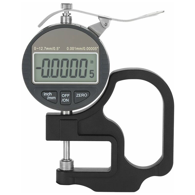 Jauge d'épaisseur numérique, Mesureur d'épaisseur électronique avec grand écran LCD, Outil de mesure d'épaisseur pour ruban de tissu en papier, avec