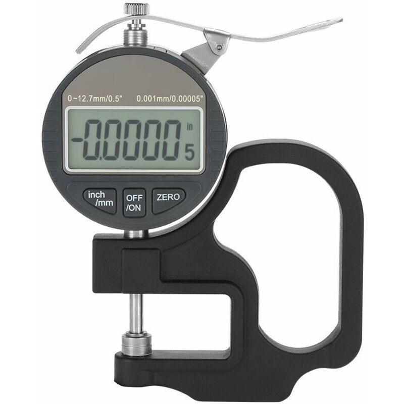Jauge d'épaisseur numérique, Mesureur d'épaisseur électronique avec grand écran lcd, Outil de mesure d'épaisseur pour ruban de tissu en papier, avec