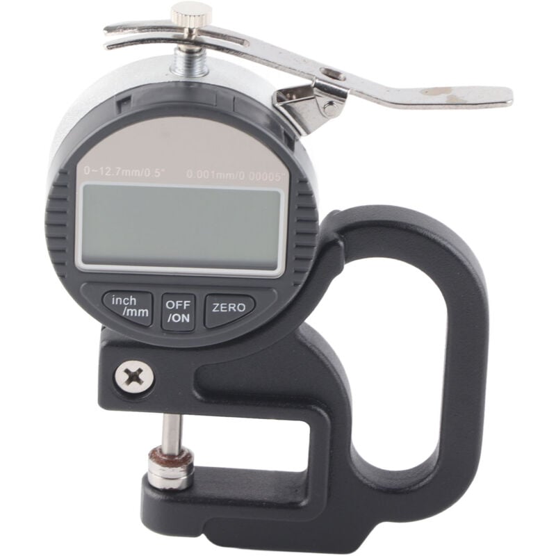 Jeffergarden Jauge d'épaisseur de tissu en cuir à affichage numérique Gamme d'outils de mesure 0‑12,7 mm 0,001 mm