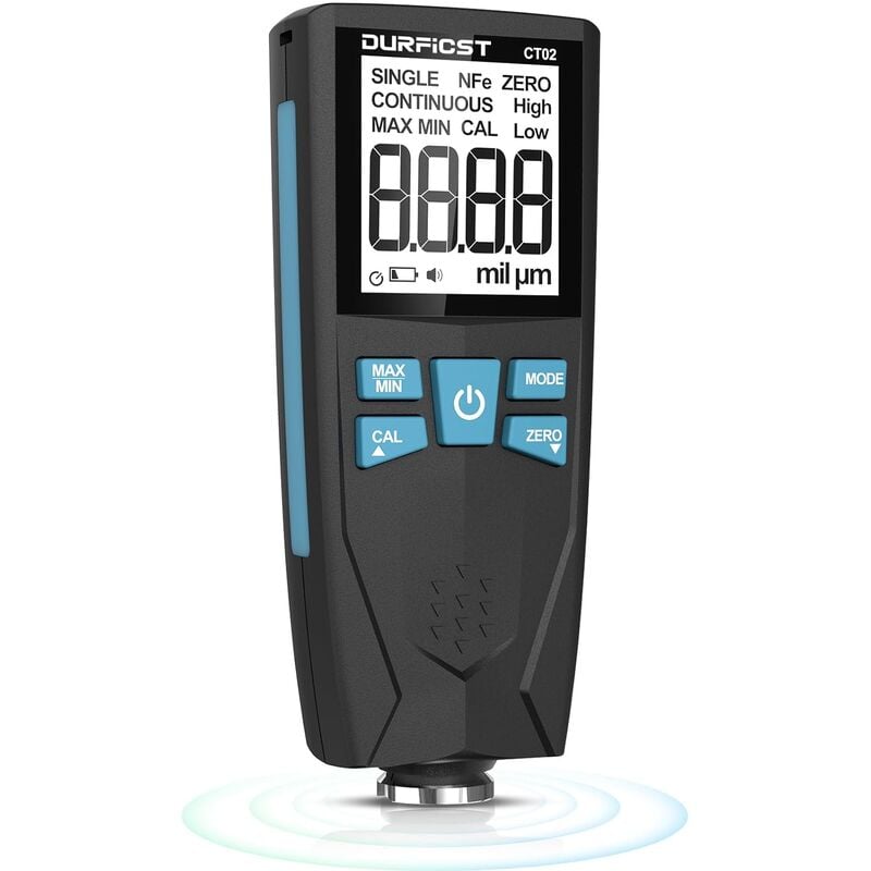 Jauge D'épaisseur Voiture, DURFICST Testeur D'épaisseur de Peinture pour Les Voitures,avec Étalonnage Numérique Automatique, Mesureur D'épaisseur de