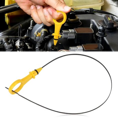 Jauge d'huile de moteur Oil Dipstick de rechange OEM 06J115611F/06H115611E pour jauge d'huile moteur compatible avec Audi A3 A4 A5 A6 Q3 Q5 VW Atlas Arteon