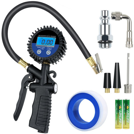 Jauge Digitale de Gonflage de Pression des Pneus Haute Précis Digital Jauge de Pression de Pneu Pistolet de Gonflage pour Voiture Auto Camion Moto - Ecran LCD