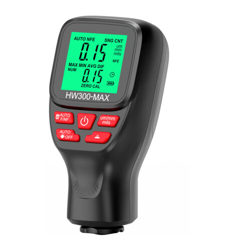 Jauge épaisseur 0-2000µm numérique LCD haute précision, pour film auto et peinture, 3 modes mesure, 3 unités, fonction remise zéro