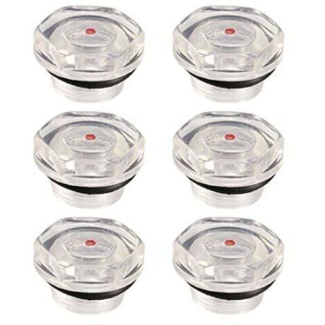 Jauge Niveau d'Huile Compresseur Air Bouchon Indicateur Plastique Filetage 20mm Lot 6 Pièces
