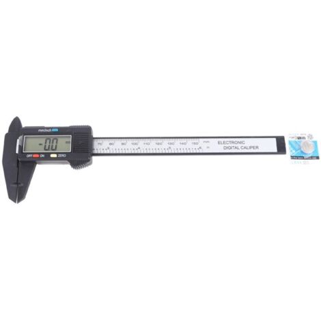 Jauge numérique électronique 150mm avec tige télescopique, précision 0.1mm en plastique durable