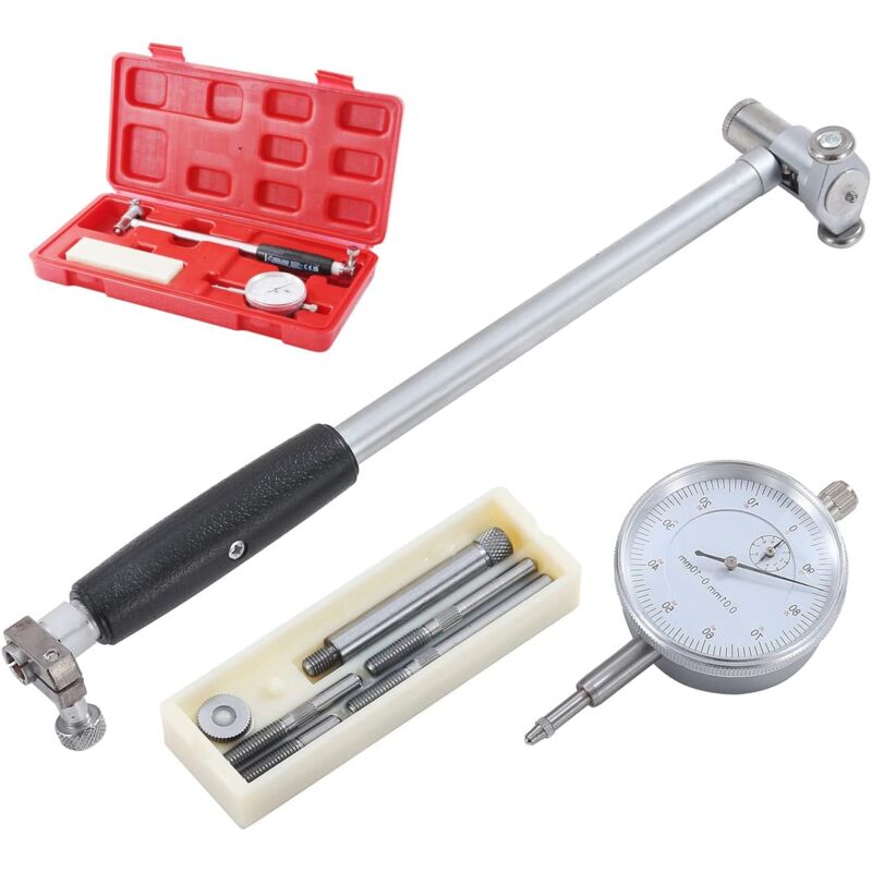 Jauges d'Alésage, 50-160mm Métrique 0,01mm Précision Indicateur de Diamètre d'Alésage à Cadran Kit d'Outils de Mesure de Fraisage de Trou Interne de