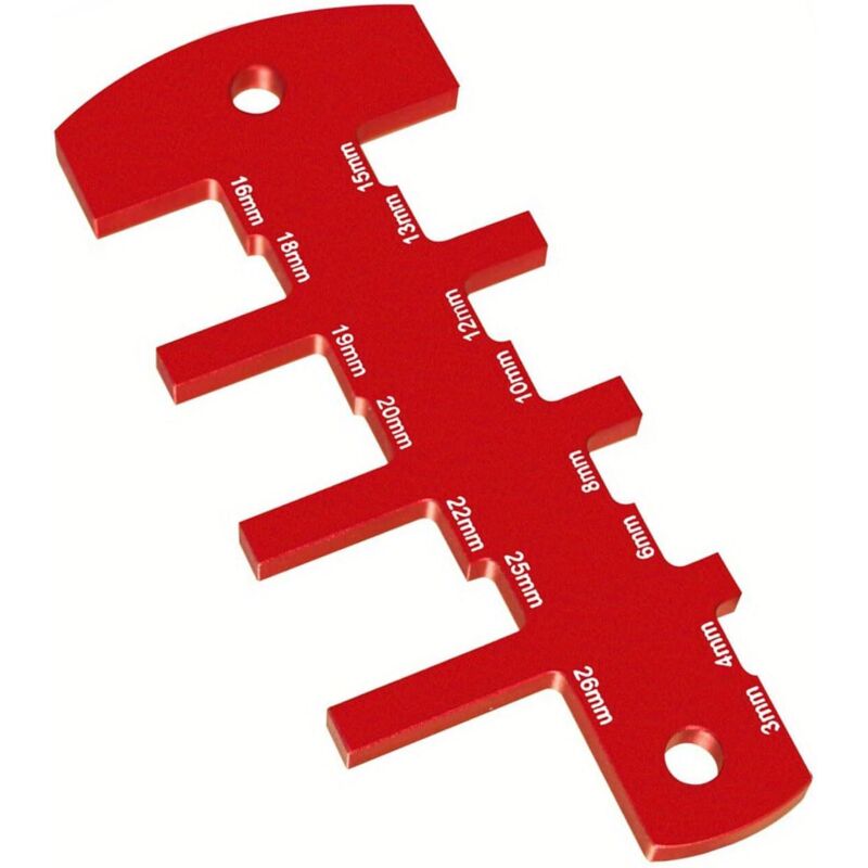 Jauges de profondeur en aluminium robuste avec échelle royale pour des configurations de coupe précises, jauges d'arêtes de poisson en alliage