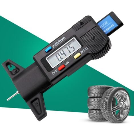 HURRISE Testeur de profondeur de pneu Jauge de Profondeur de Bande de  Roulement de Pneu 0‑25mm Outil Mesure de Pneu de Voiture - Cdiscount Auto