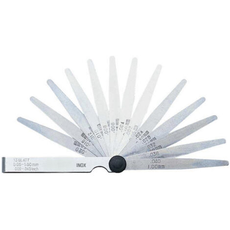 Jauge D'Épaisseur Acier Inox 0,05-1,00mm - Outil Mécanique Pour Mesure De Jeu Et Soudure