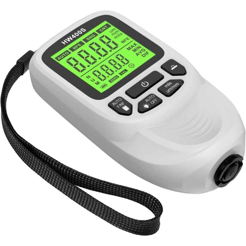 Jauges d'épaisseur de revêtement professionnelles de 0 à 2000 μm avec écran LCD - Jauges de peinture numériques