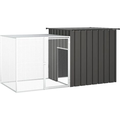 vidaXL Jaula gallinero de exterior de acero galvanizado 2x2x1,92 m