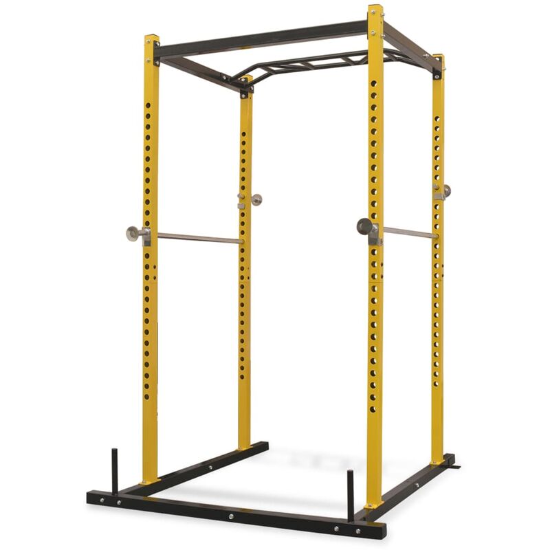 

Jaula de musculación 140x145x214 cm amarillo y negro