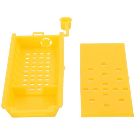 Jaula de transporte para reinas – 20 unidades, amarilla, ventilada, de plástico, con esponja para la humedad, 11 cm, equipo profesional de apicultura.