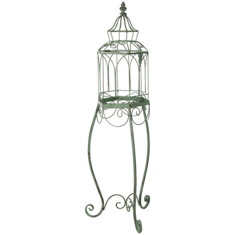 Jaula decorativa verde, 25x25x87h cm