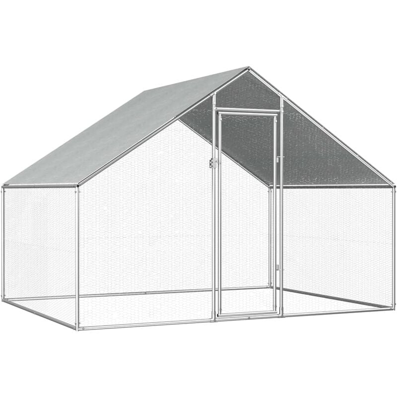 

Jaula gallinero de exterior de acero galvanizado 2,75x2x1,92 m