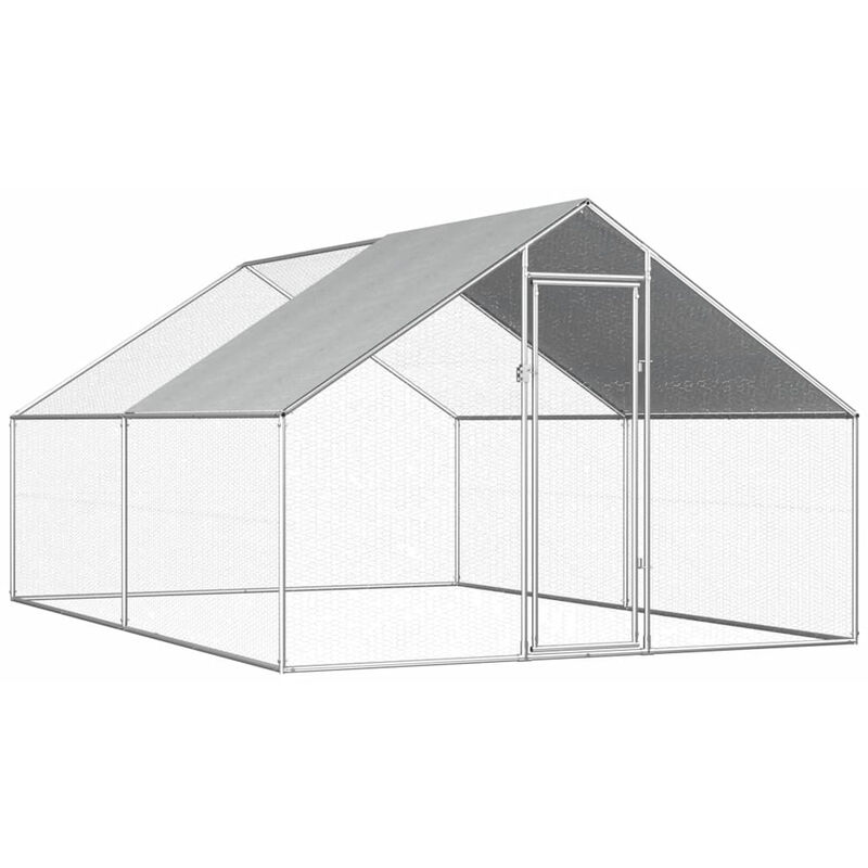 

Jaula gallinero de exterior de acero galvanizado 2,75x4x2 m