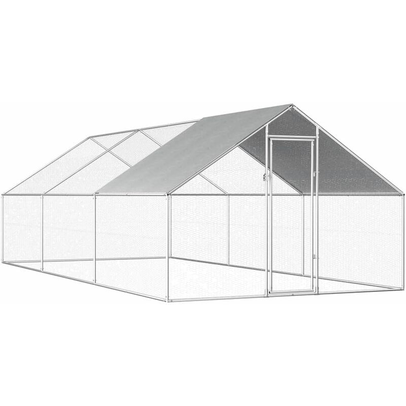 

Jaula gallinero de exterior de acero galvanizado 2,75x6x1,92 m
