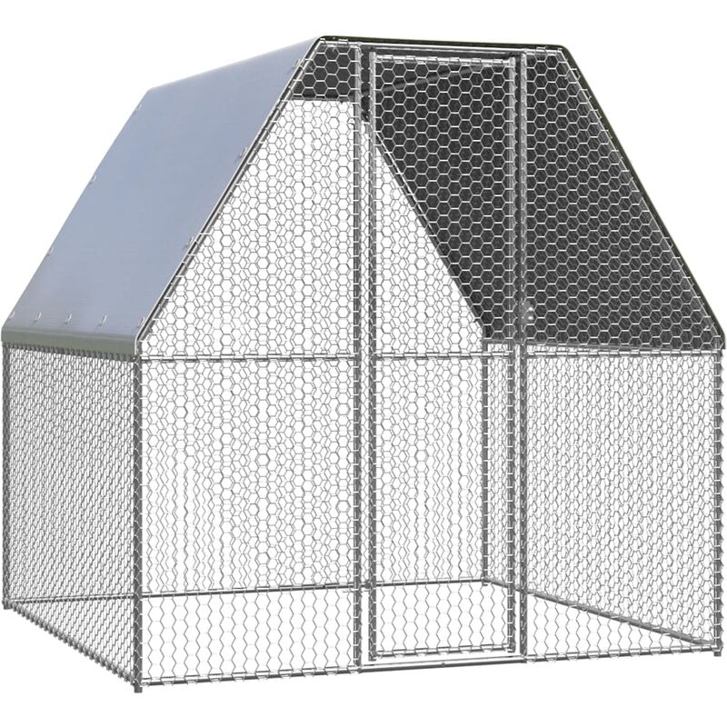 

Jaula gallinero de exterior de acero galvanizado 2x2x2 m