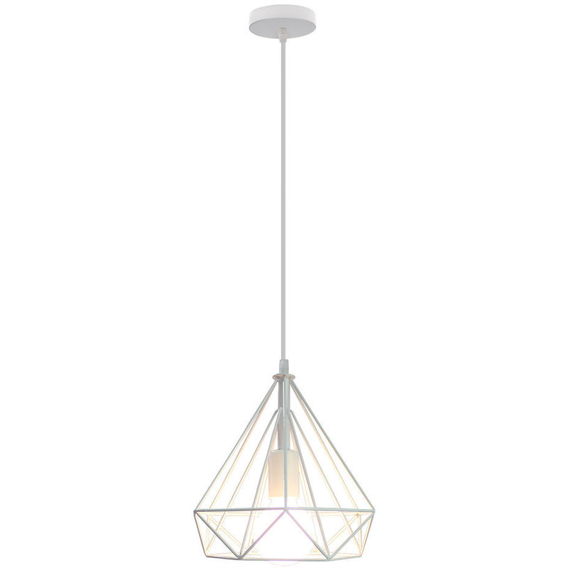 

Lámparas de Colgarde Diamante Diseño Moderno Simple Nórdico Lampara de Techo Ø25CM Hueco Cage de Hierro Iluminacion Sala Comedor Dormitorio Cocina