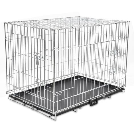 Jaula para perros plegable de metal XL