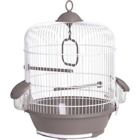 JAULA PAJARO 716 BLANCA GRIS 31.5x40cm.