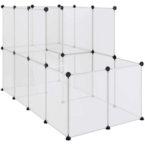Jaula para animales pequeños transparente 142 x 74 x 93 cm PP y acero Transparente 020041651