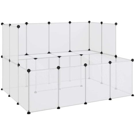 Jaula para animales pequeños transparente 143 x 107 x 93 cm PP y acero Transparente 020041652