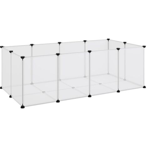 Jaula para animales pequeños transparente 144 x 74 x 46,5 cm PP y acero Transparente 020041653