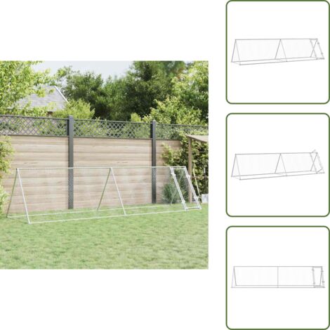 Jaula para animales - vidaXL Jaula para gallinas acero galvanizado plateado 400x105x91 cm - Jaula exterior