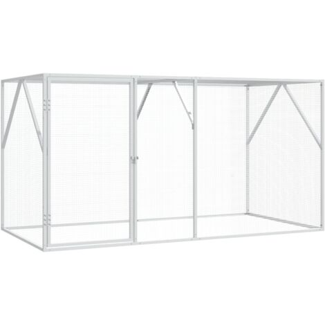 Jaula para Aves Antracita 208 x 102 x 108 cm Acero Galvanizado