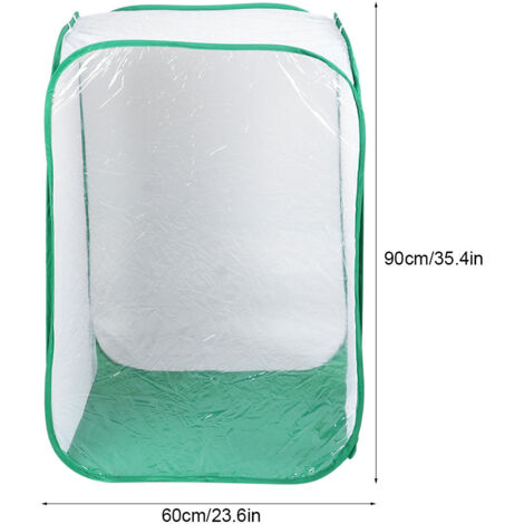 Jaula para insectos ventilada y portátil con tapa transparente – Jaula para insectos extraíble y ventilada con tejido de malla translúcida y cremallera, adecuada para plantas de interior, 60 x 60 x 90