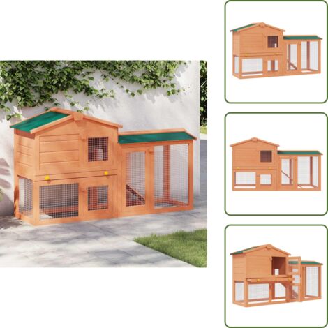 Jaula para mascotas - vidaXL Casa de animales grande jaula conejera de madera - Jaula de animales