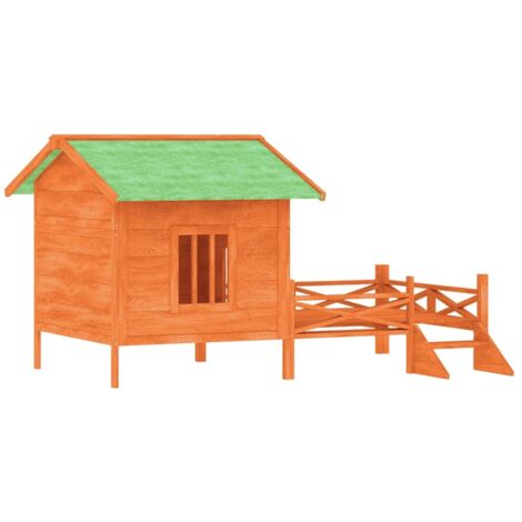 Jaula para perrera animal pac 159 x 120 x 88,5 cm madera maciza de pino marrón 020041719