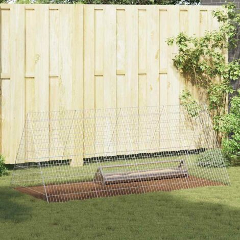 Jaula para pollos Plateado 215 x 100 x 85 cm Acero Galvanizado