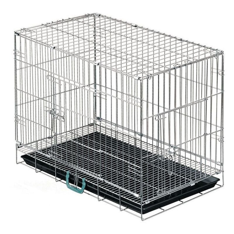 

Jaula perros para transporte y exposición con suelo - size M