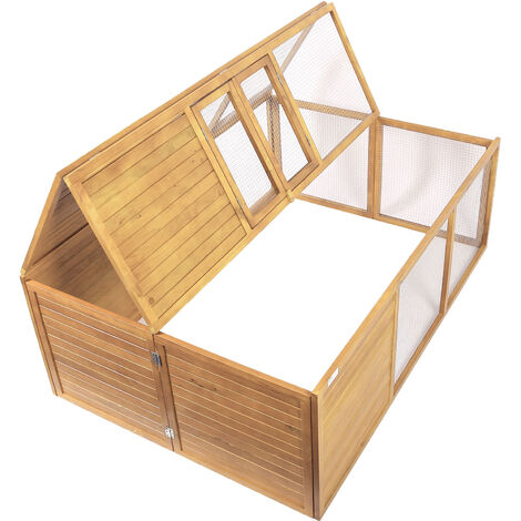 Jaula plegable para conejos conejera abatible animales pequeños corral recinto exterior corredor