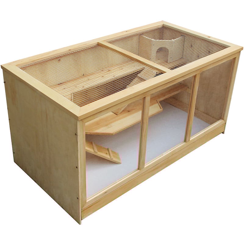 

Jaula XXL caseta madera tipo casa roedores animales pequeños ratón hámster