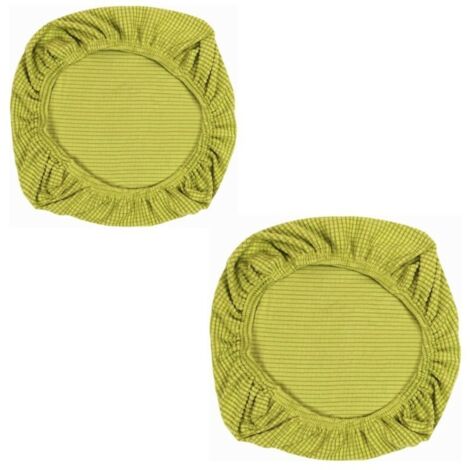 jaune-2 PCS Housse Tabouret Rond Housses de Tabouret Universel Housse Assise Chaise Housse