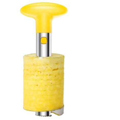jaune Couteau à ananas en acier inoxydable, éplucheur d'ananas, e