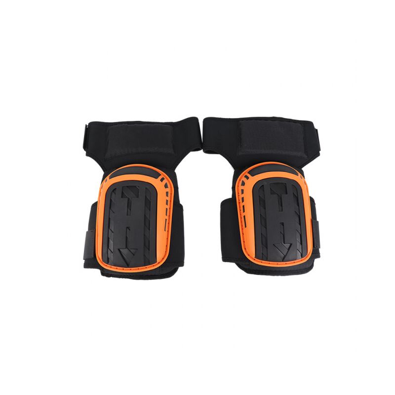 Cyslmuk - orange+noir Genouillères Professionnelles, Heavy Duty Genouillères Rembourrage en Mousse pour Travailler, Gardning et Construction