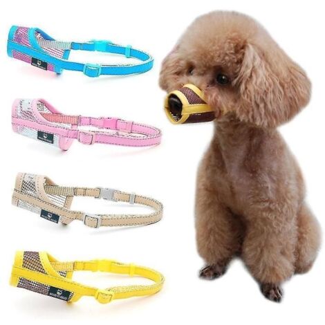 (Jaune)Muselière - Rain-Dog - Taille L - Réglable en nylon - Anti-morsure - Confortable