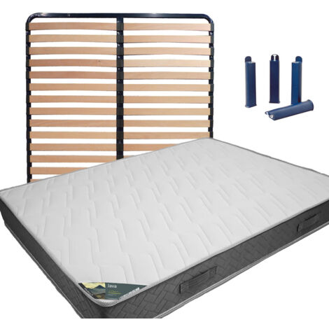 JAVA - Pack Matelas + AltoLattes 130x190 + Pieds