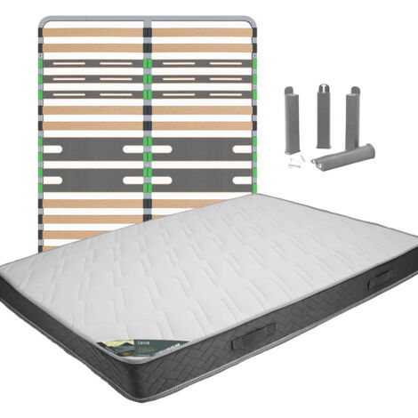 JAVA - Pack matelas + AltoZone 140x190 + Pieds