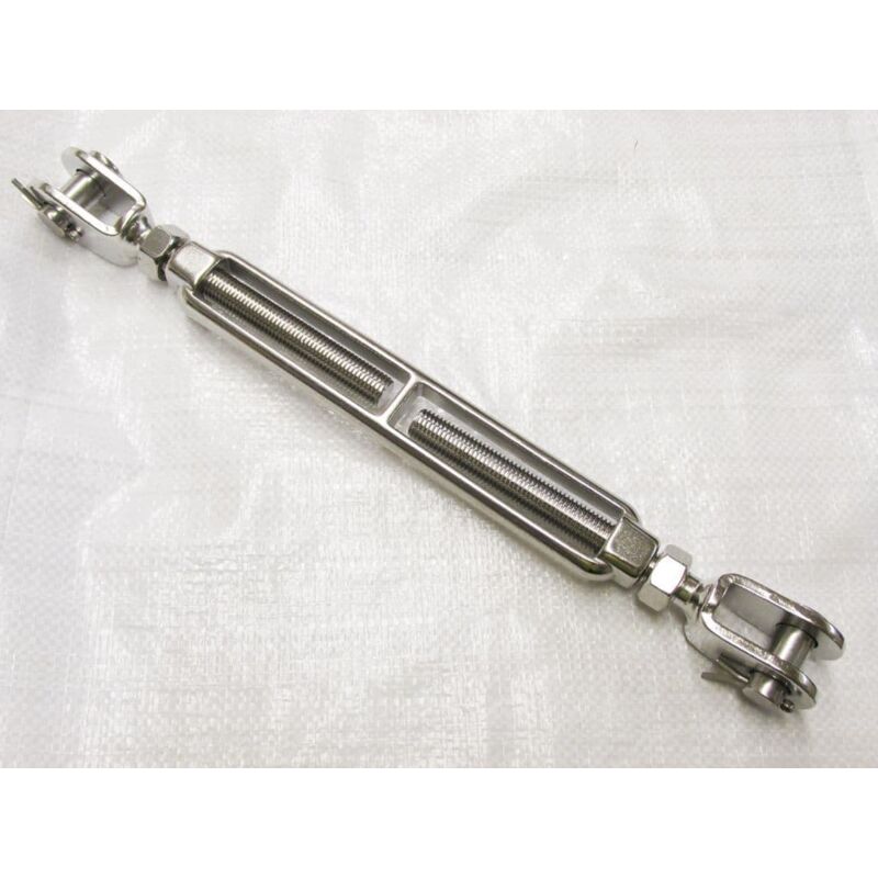 Securefix Direct - Jaw Jaw Turnbuckle Stainless Steel + Centre Bar M20 (Straining Screw Barrel Open Body Tensioner)