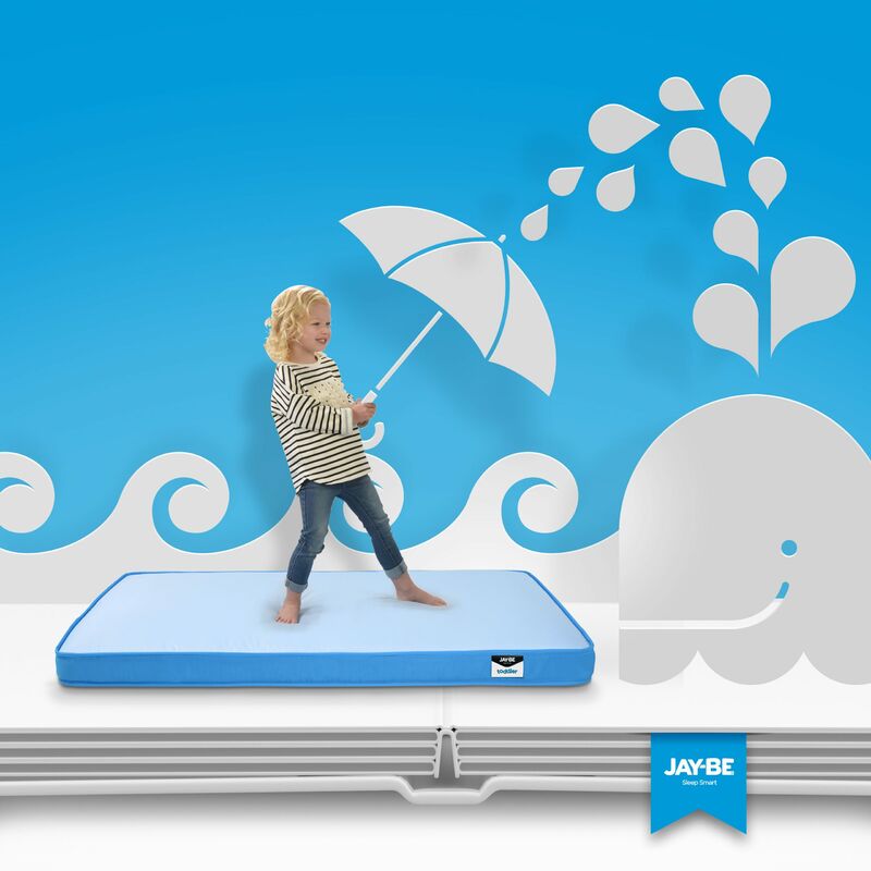 Jay-Be® Toddler Waterproof Anti-Allergy Anti-Microbial Foam Free Sprung Mattress - Suitable for 2+ years of age