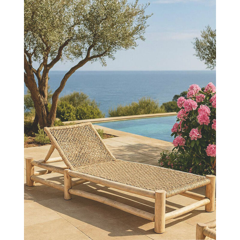 Jaya - Bain de soleil inclinable en bois